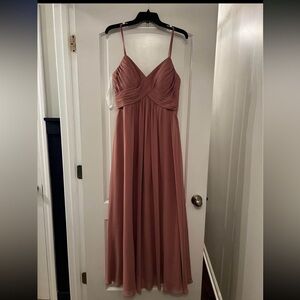 Dusty rose Azazie bridesmaid dress size 10